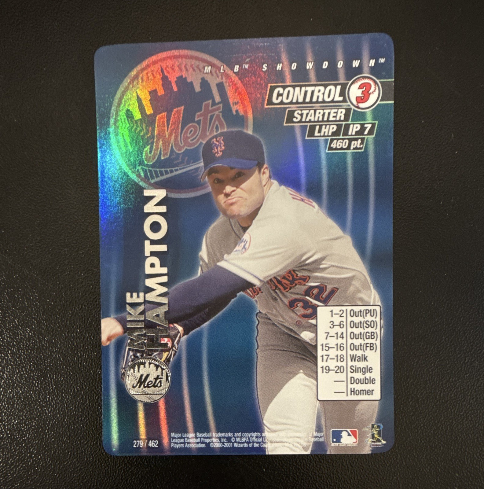 Wizards of the Coast 2001 MLB Showdown Mike Hampton Mets #279/462 Foil