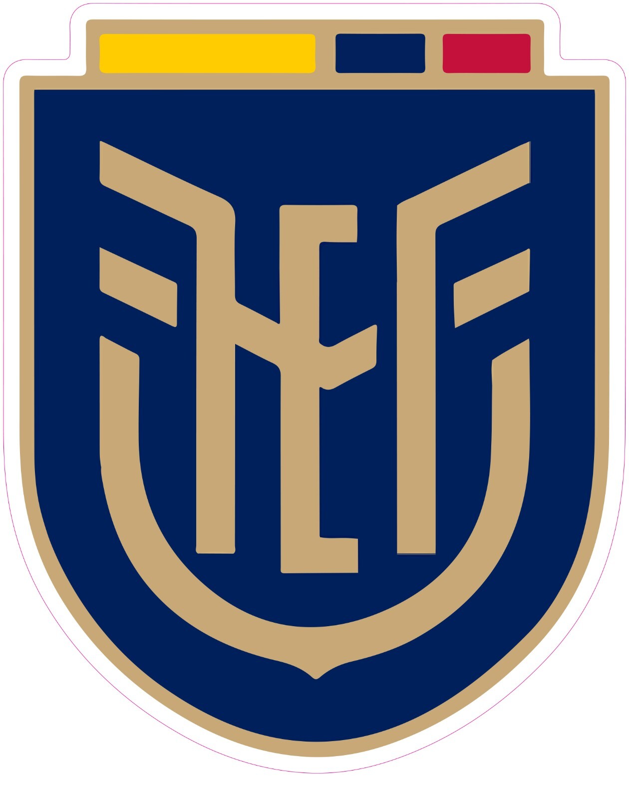 Ecuador National Soccer Team Logo HTV Heat Transfer Vinyl Iron On (NOT A PATCH)