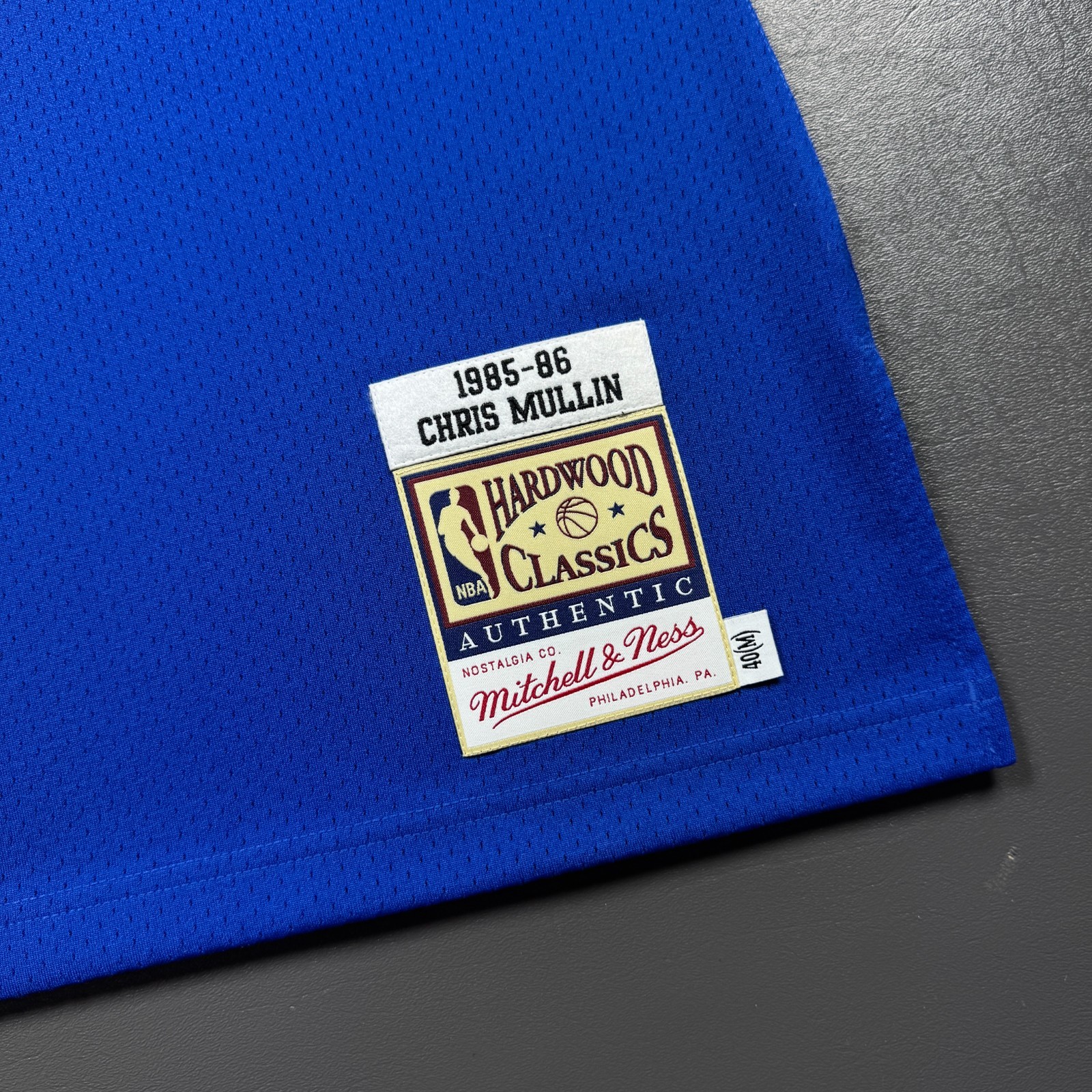 100% Authentic Chris Mullin Mitchell & Ness 85 86 Warriors Jersey Size 40 M Mens