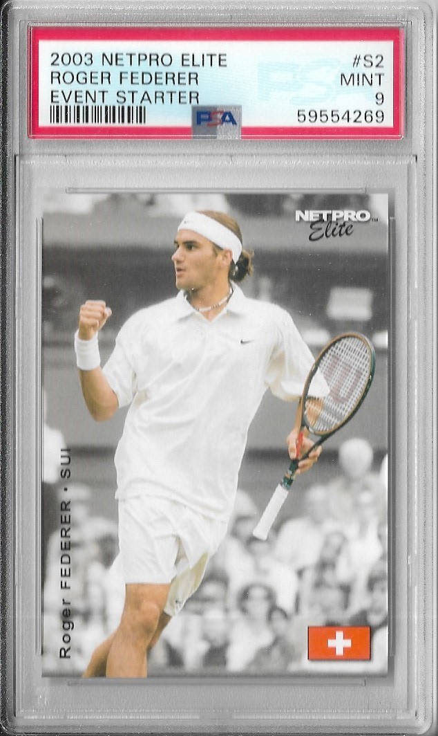 PSA 9 MINT 2003 NetPro Elite Event Starter ROGER FEDERER RC Rookie #S2 GOAT!!!