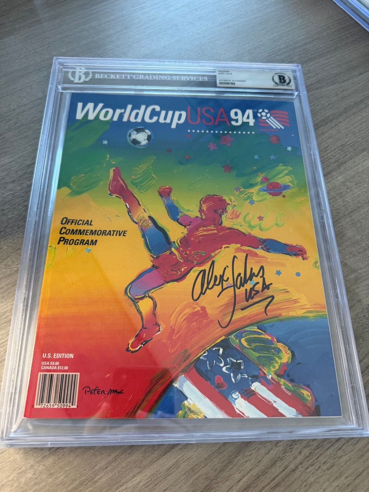 ALEXI LALAS Auto Signed World Cup USA 1994 Official Commemorative Program BAS