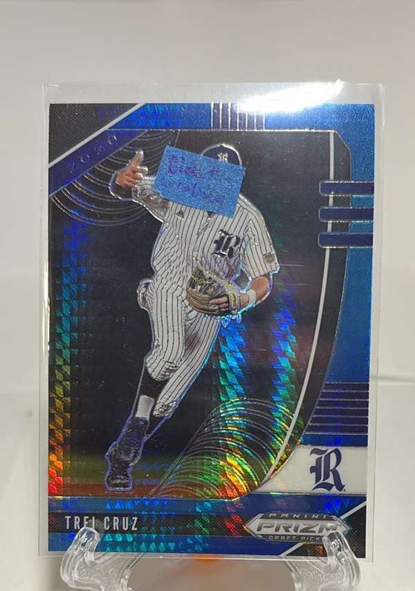 2020 Panini Prizm Draft Picks – Hyper Blue and Carolina Blue #PDP73 Trei Cruz