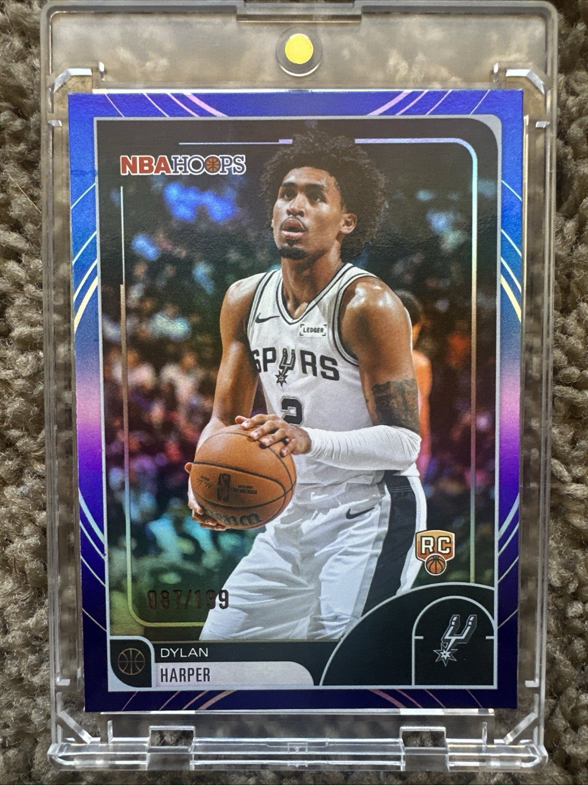 2026 Topps NBA Hoops Dylan Harper RC #7 Blue Serial /199 San Antonio Spurs