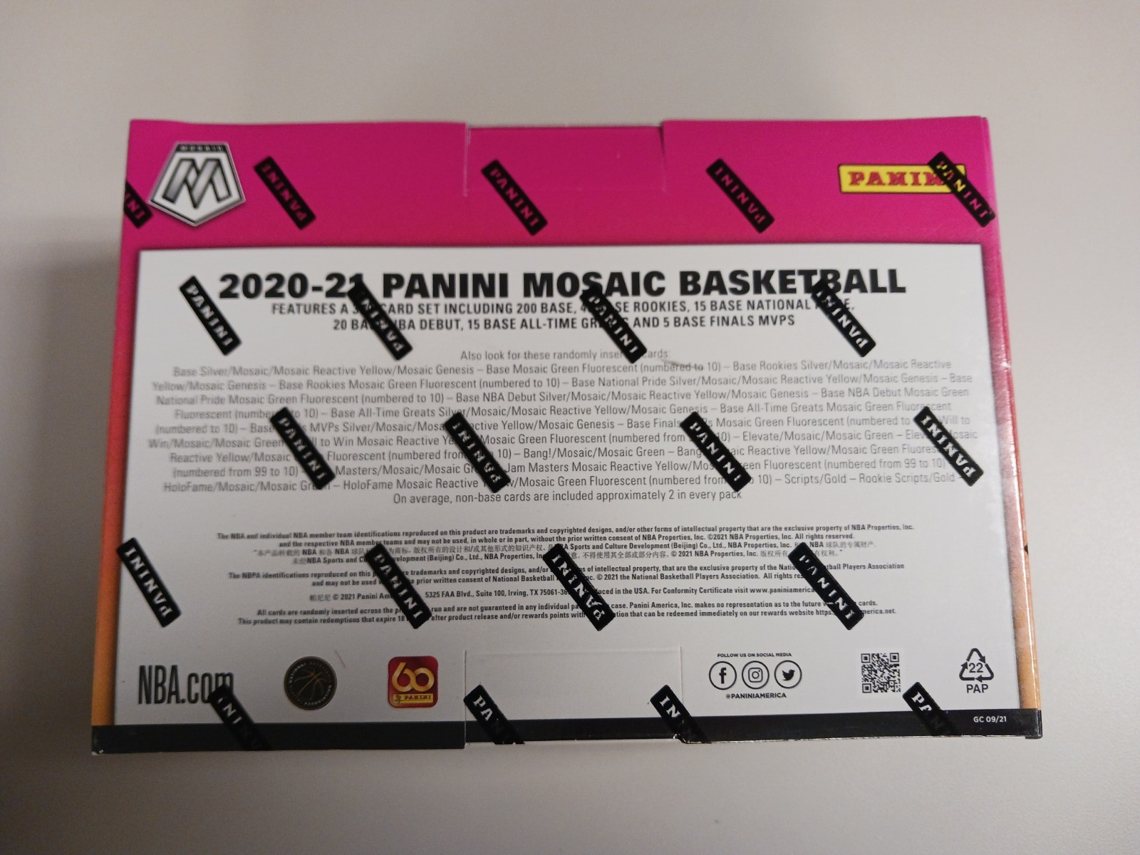 2020-2021 Mosaic NBA Basketball Mega Box