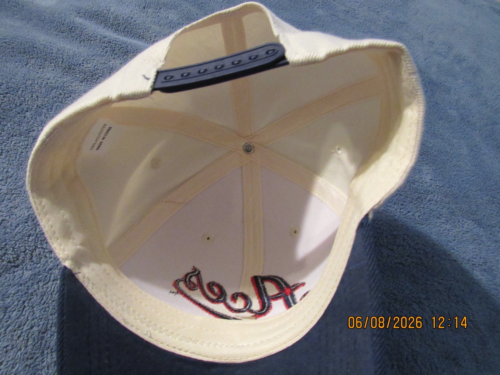 Reno Aces Snapback Hat Cap Blue Adjustable OSFM Cream Navy Blue