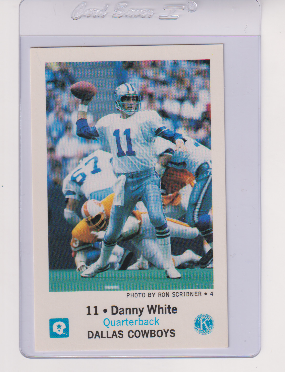 Danny White 1983 Kiwanis Club Dallas Cowboys Police Card $1.00 Shipping NFL 2