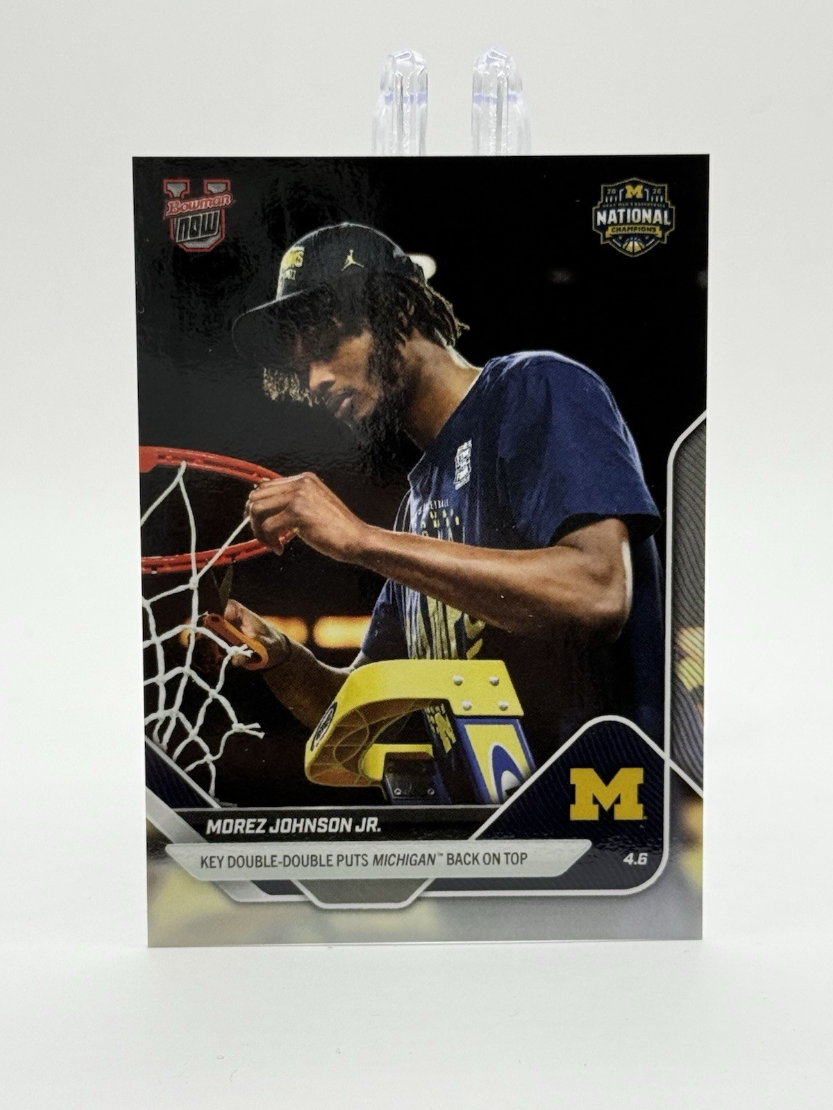 2025-26 Bowman U Now Topps #126 Morez Johnson Jr. Michigan Champions – Qty Avail