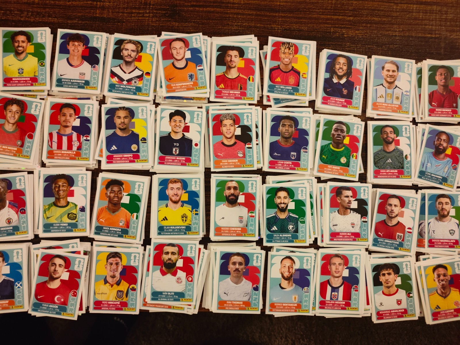 PANINI-FIFA WORLD CUP 2026 INDIVIDUAL STICKERS ONLY 0.50$ USD EACH!! LOT OF 5