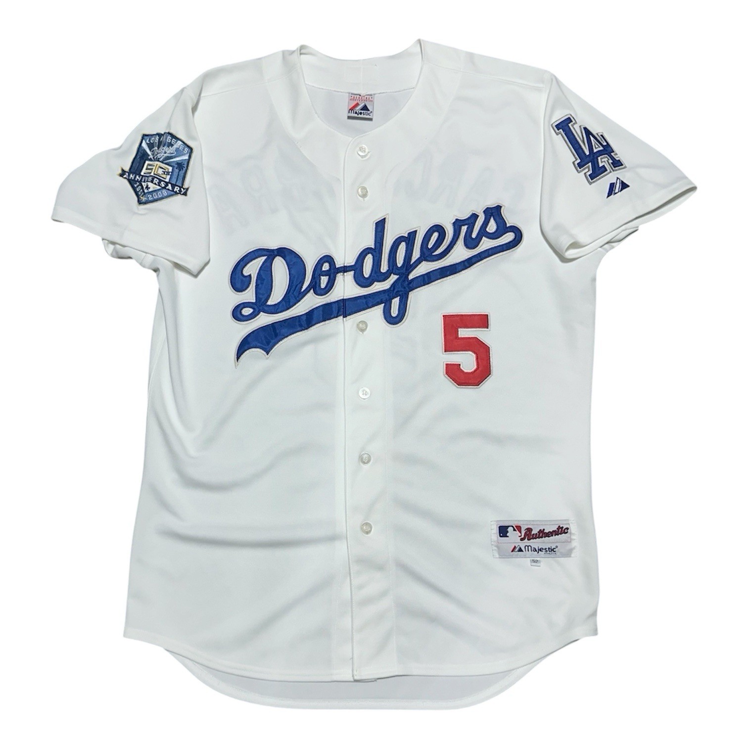 Los Angeles Dodgers Nomar Garciaparra 2008 50th Anniv Majestic Men’s Jersey 52