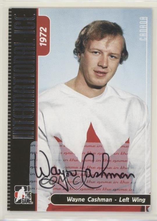 2006 In the Game-Used International Ice Signature Series Wayne Cashman Auto 4qa