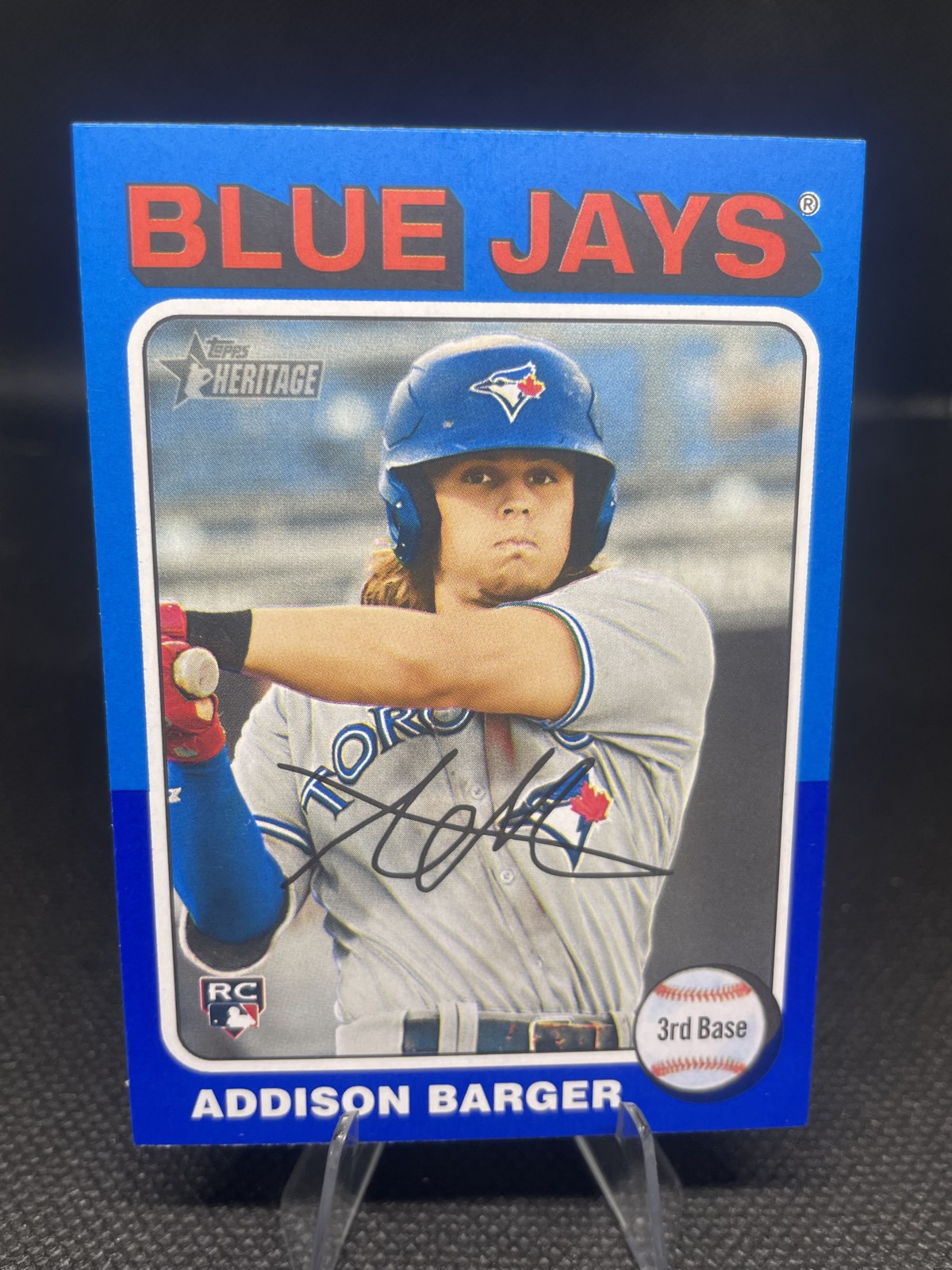 2024 Topps Heritage High Number – SP Addison Barger #725 Dark Blue Border (RC)