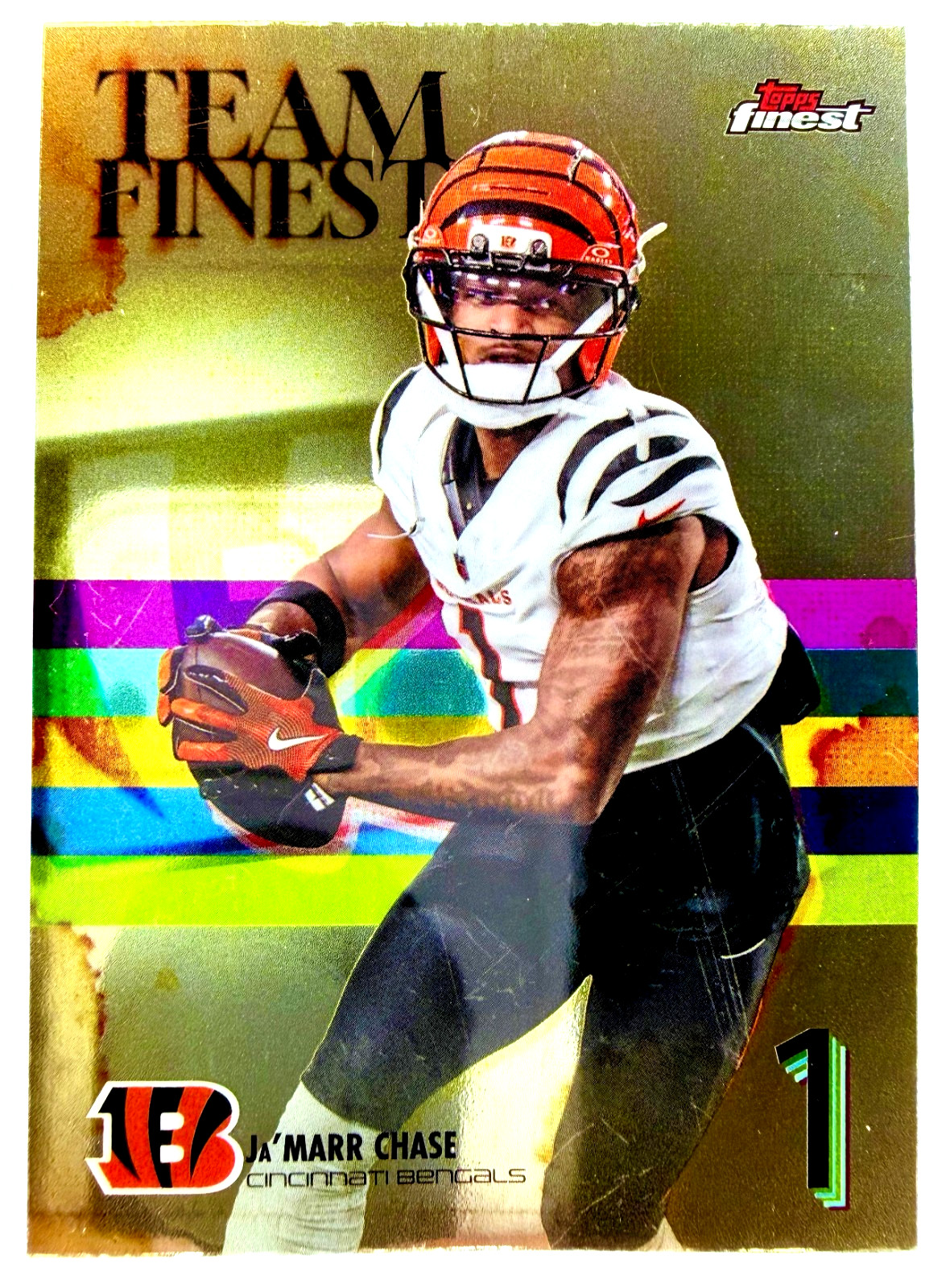 2025 Topps Finest JA’MARR CHASE #TF-6 Team Finest Insert Cincinnati Bengals