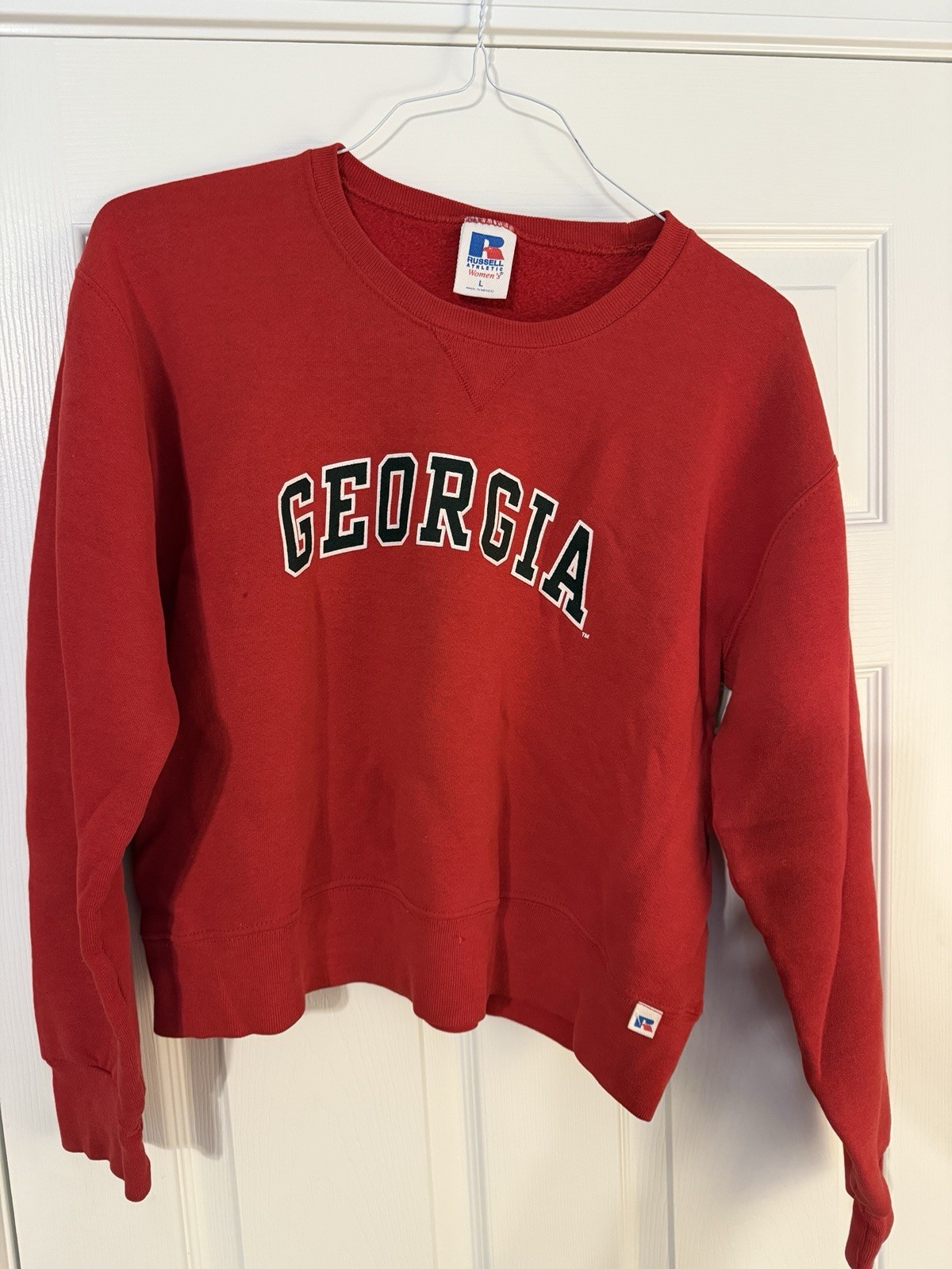 Vintage Women’s UGA Georgia Bulldogs Sweatshirt Crewneck Russell Athletic L