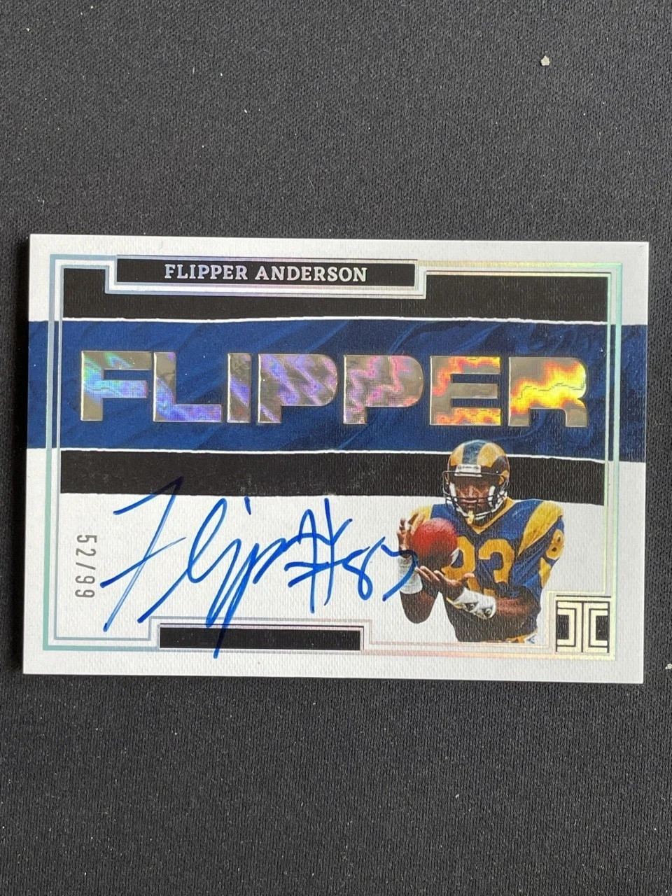 Flipper Anderson 2022 Panini Impeccable Football Nicknames Auto 52/99 #9