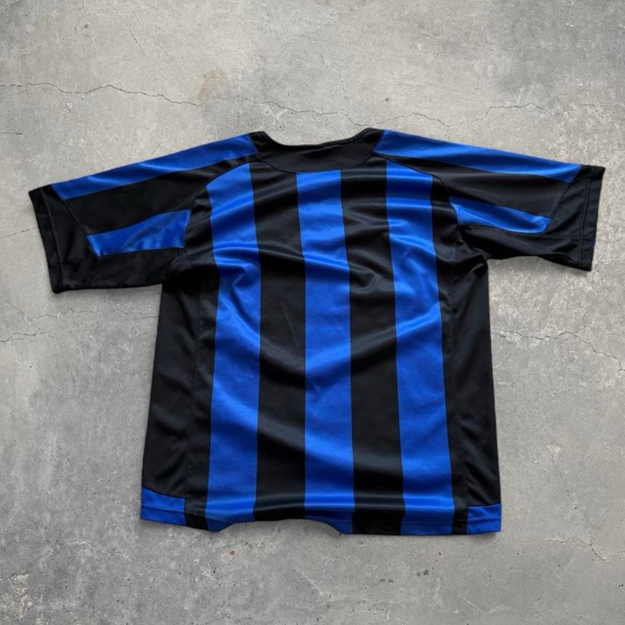 Vintage Inter Milan Pirelli Soccer Jersey Blue Black Size M