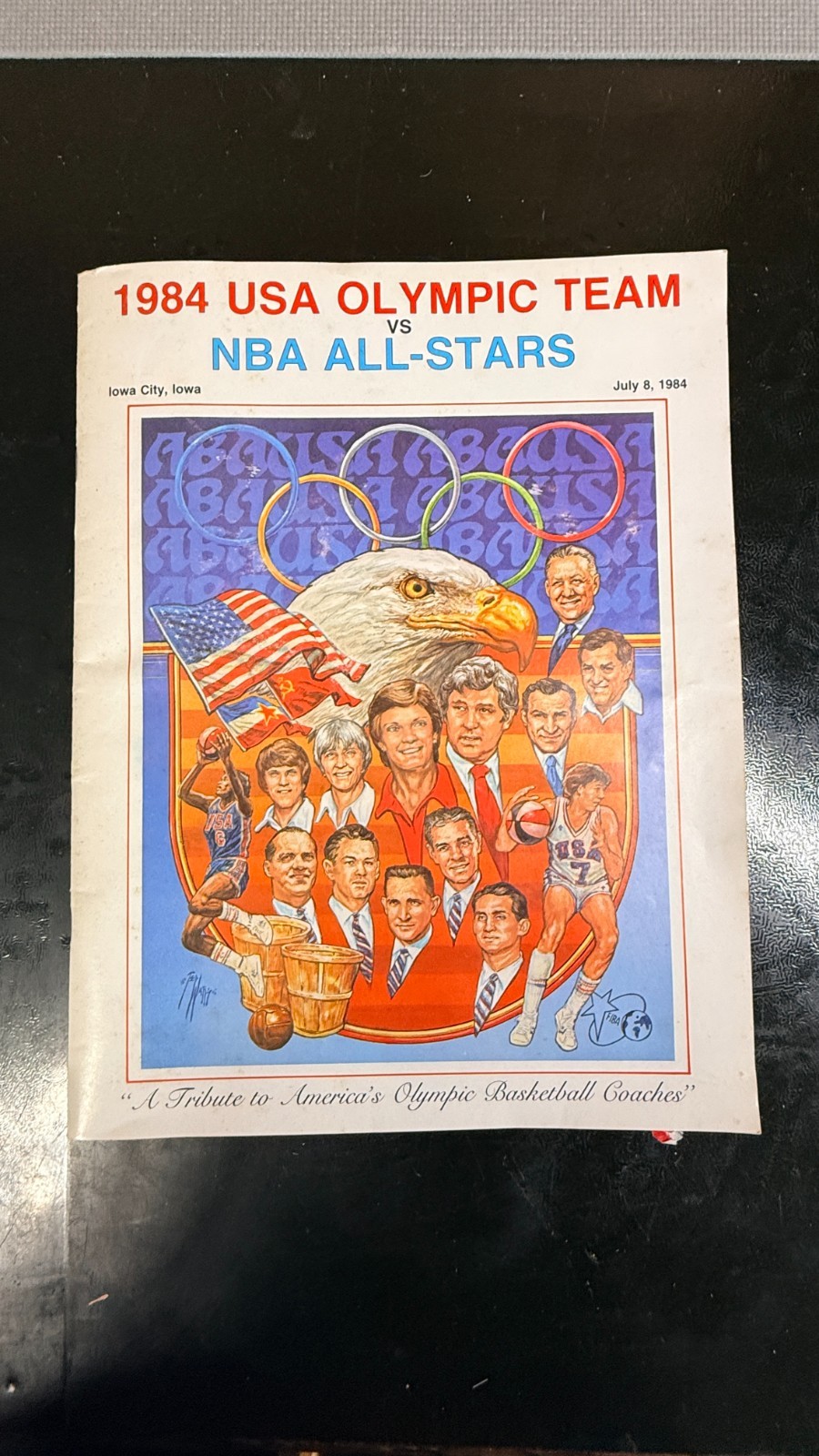 1984 USA Olympic Team vs NBA All-Stars Program Michael Jordan Pat Summitt