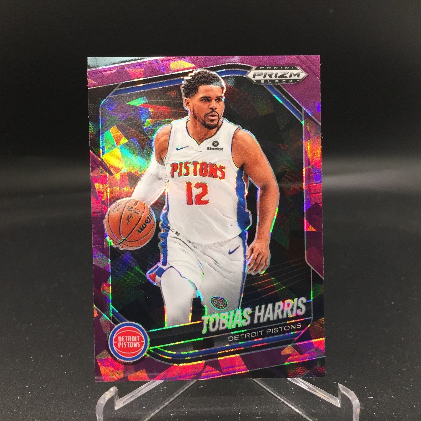 Tobias Harris 2024-25 Panini Prizm Black Purple Ice 95 #/149 Detroit Pistons