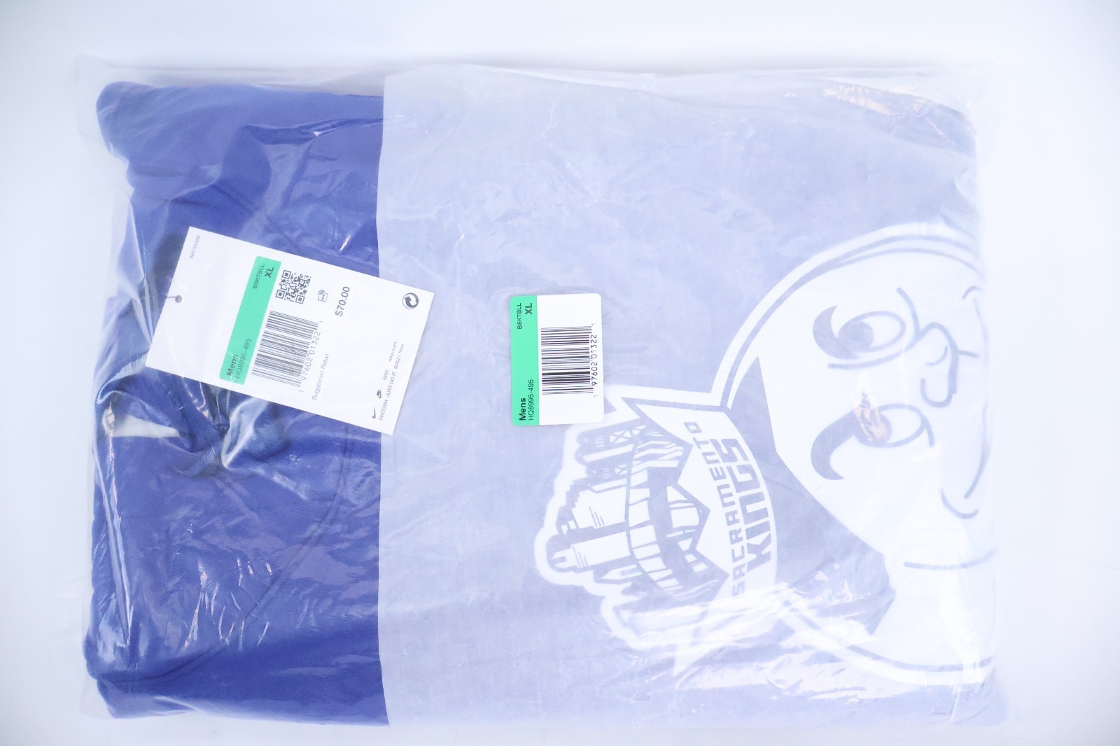 Nike Sacramento Kings Hoodie Men’s Size XL Blue Pullover City Edition NBA NWT