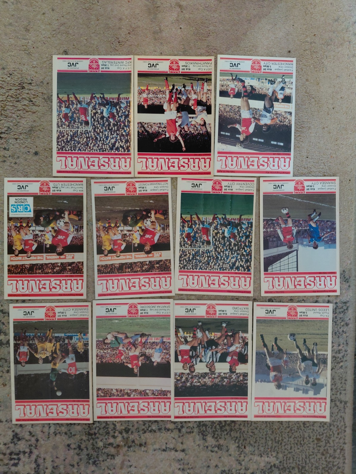 Arsenal FC Programmes 1981-82 season x 11 good condition collectable