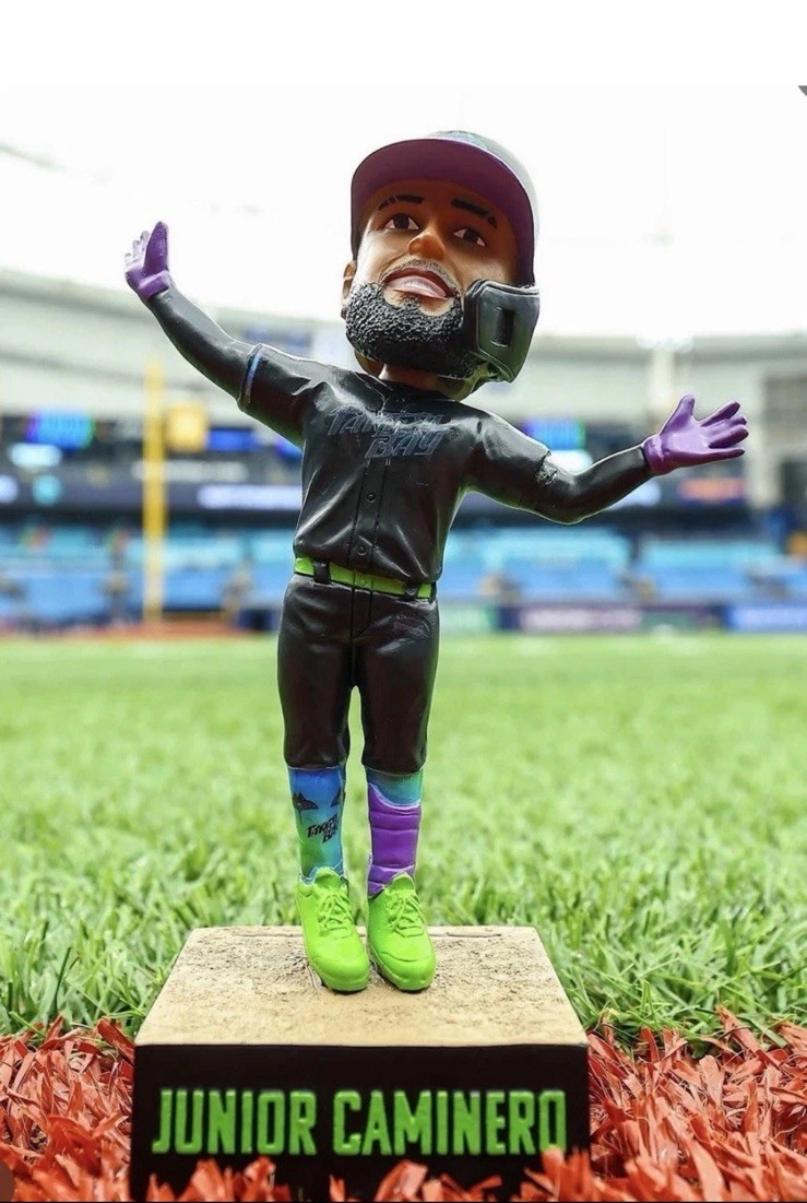 JUNIOR CAMINERO TAMPA BAY RAYS BOBBLEHEAD LA MAXIMA NEW IN BOX