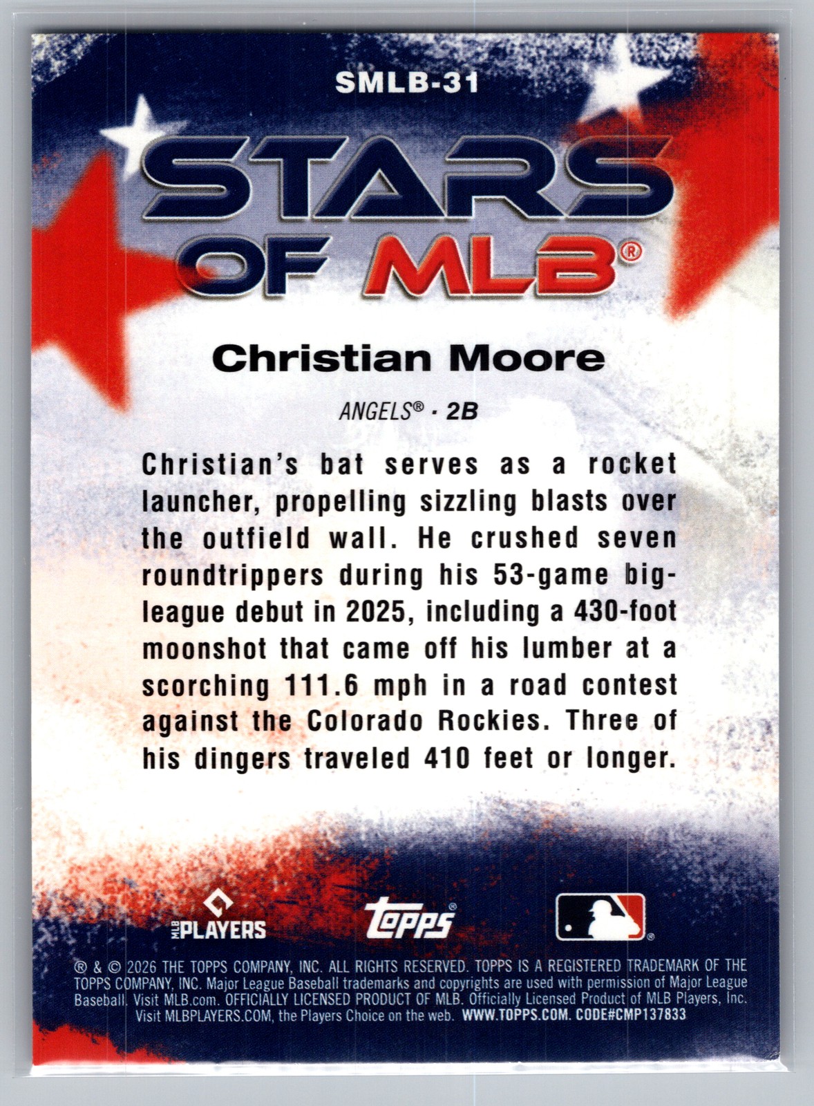 2025-26 Topps Stars of MLB #SMLB-31 Christian Moore