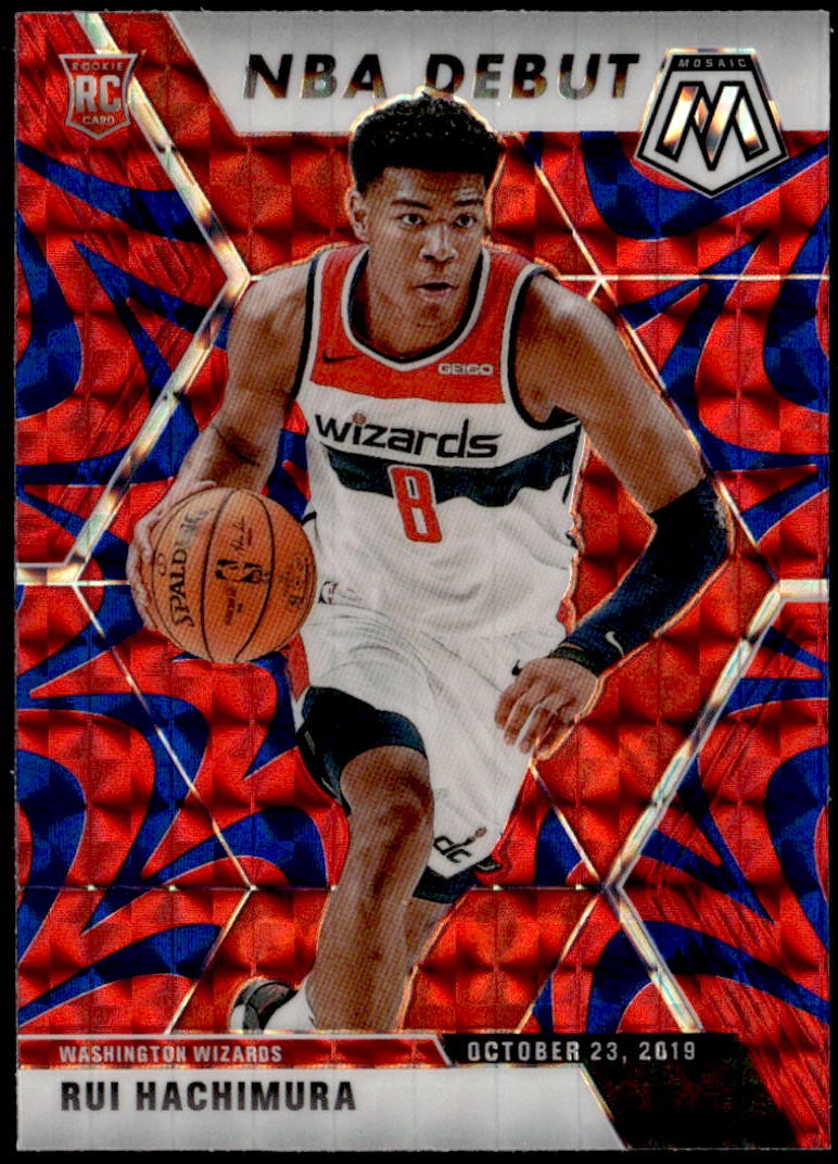 2019-20 Panini Mosaic #275 Rui Hachimura Reactive Blue Rookie E1