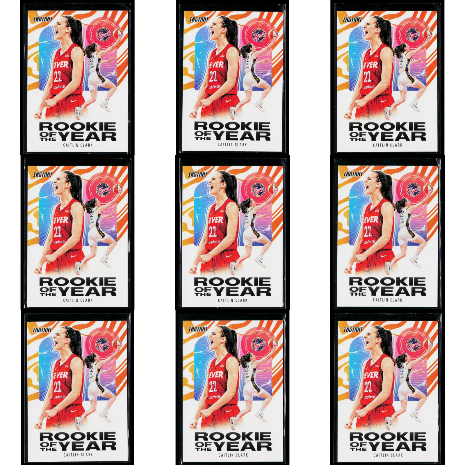 9x) LOT ~ 2024-25 Panini Instant Rookie of the Year #’d /115750 Caitlin Clark