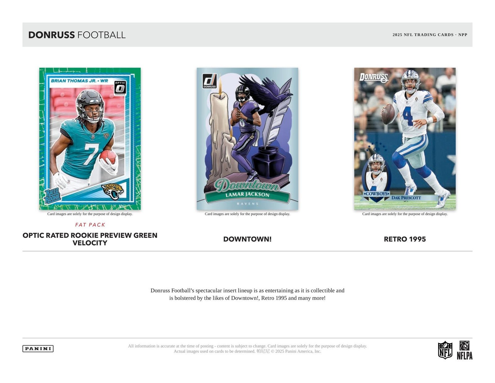 2025 Panini Donruss NFL Football Factory Sealed Retail Box