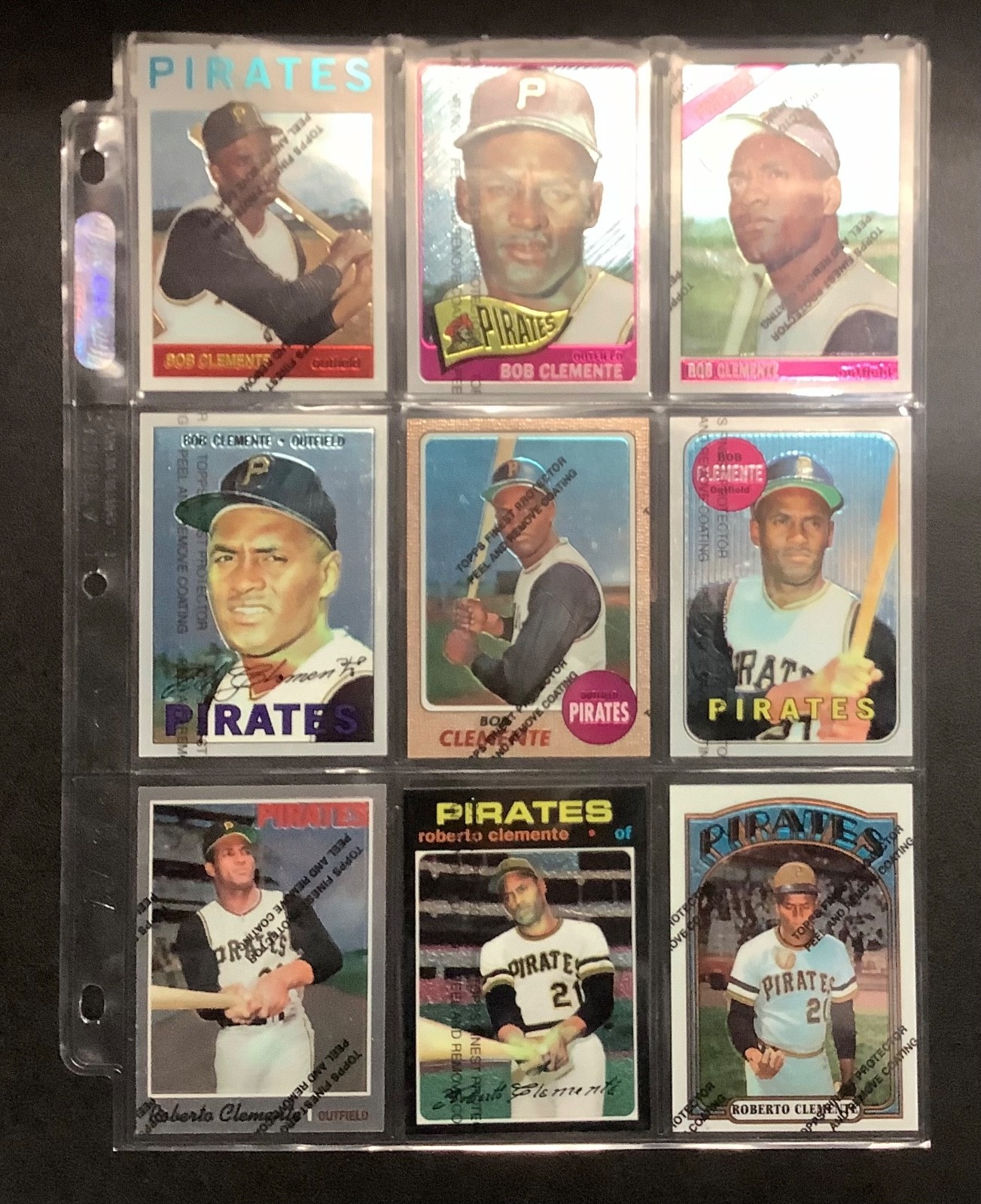 1998 Topps Roberto Clemente Finest Complete Set with Protective Coat 19 Cards MT