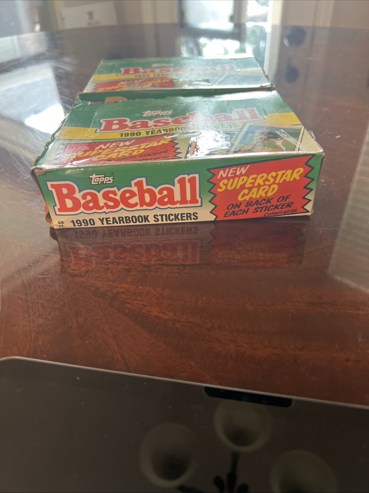 1990 & 1990 Tops Yearbook Sticker Boxes, 48 ct In Each Box