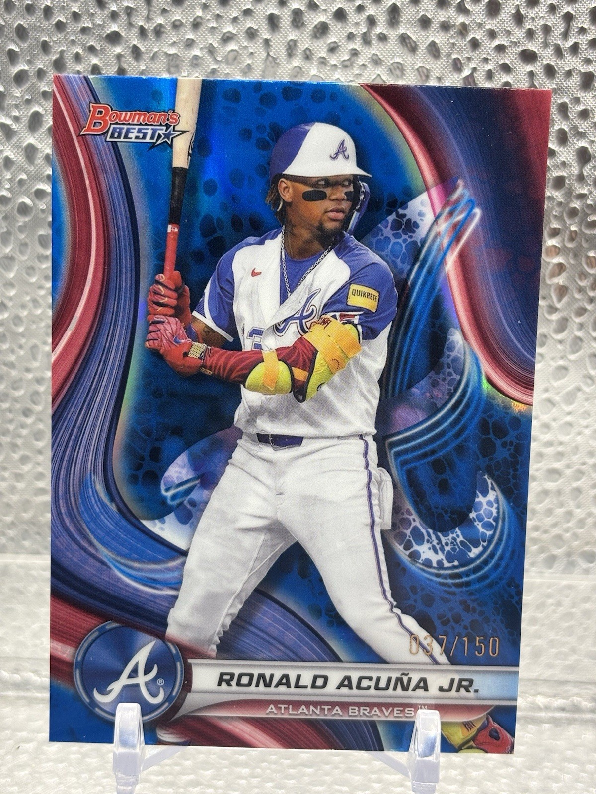 2024 Bowmans Best Ronald Acuna Jr Blue Refractor /150 Braves #5