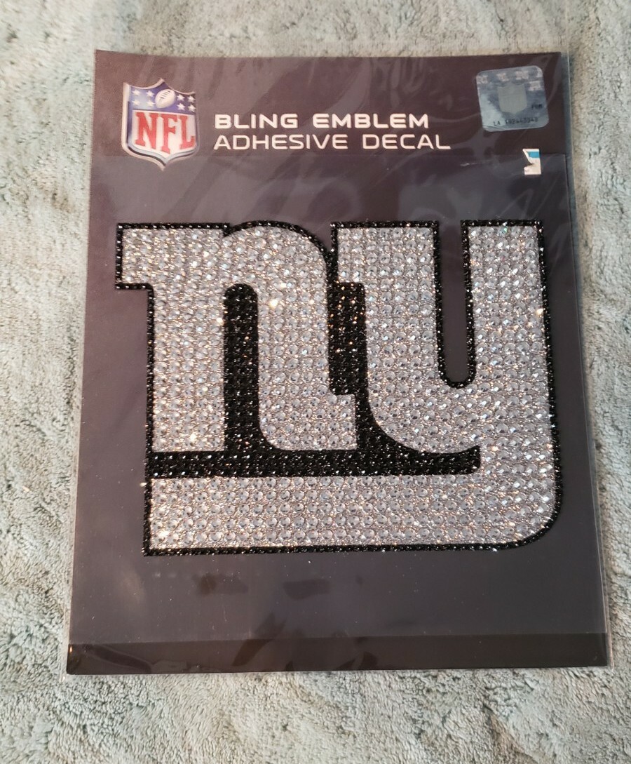 New York Giants Bling Decal NFL Team Sparkle Glitter Adhesive Car Emblem