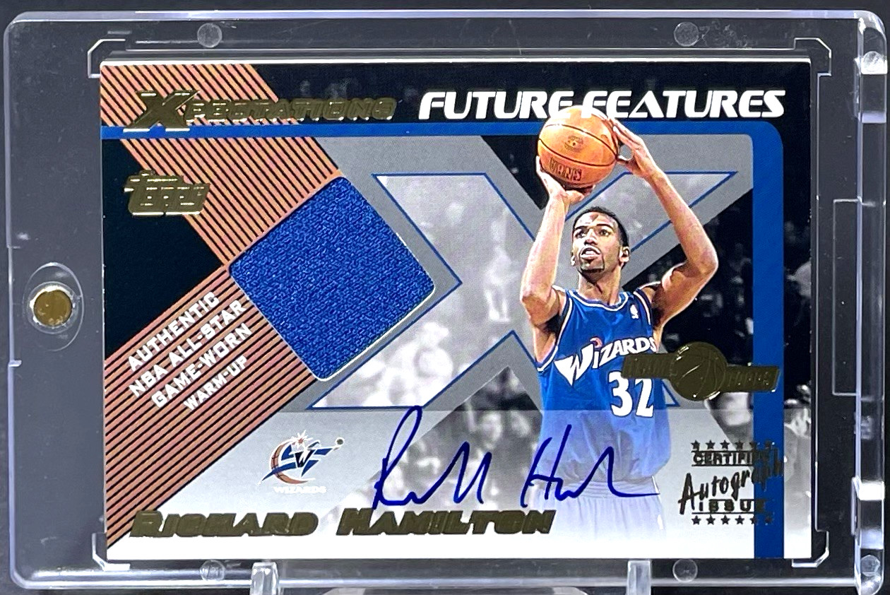 ( /32 ) Richard Hamilton 2001-02 Topps Xpectations All-Star GU On Card Auto