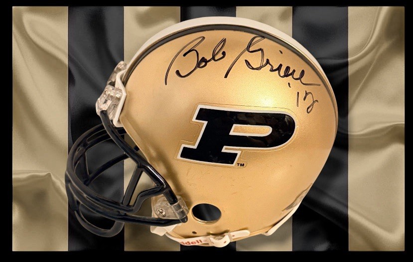 BOB GRIESE & LEN DAWSON AUTOGRAPHED SIGNED BOILERMAKERS MINI HELMET wAP/COA