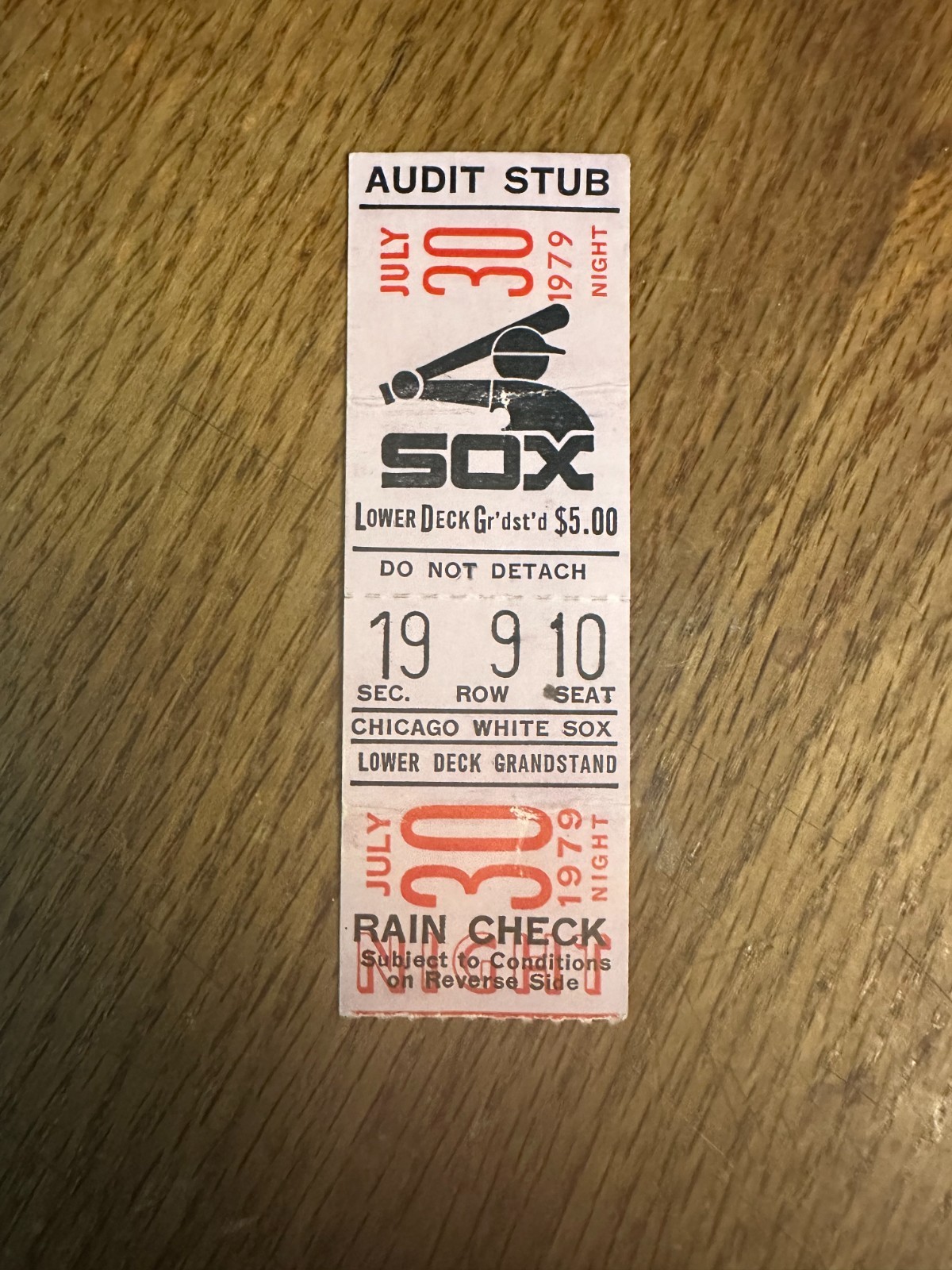 7/30/79 White Sox v Yankees ticket Thurman Munson LAST Hit & RBI dies in 3 days