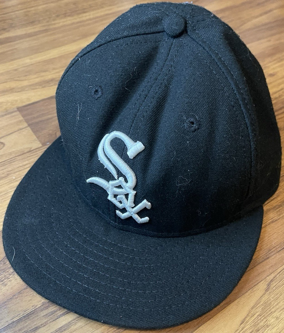 Chicago White Sox New Era 59FIFTY Fitted Hat Black MLB Authentic 7 Mens Cap