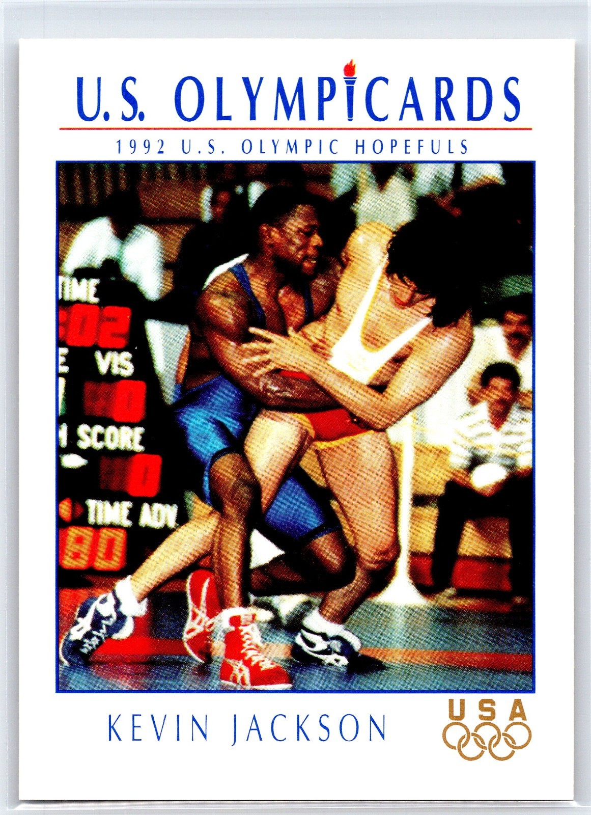 1992 Impel Olympicards KEVIN JACKSON U.S. Olympic Hopefuls Wrestling #105