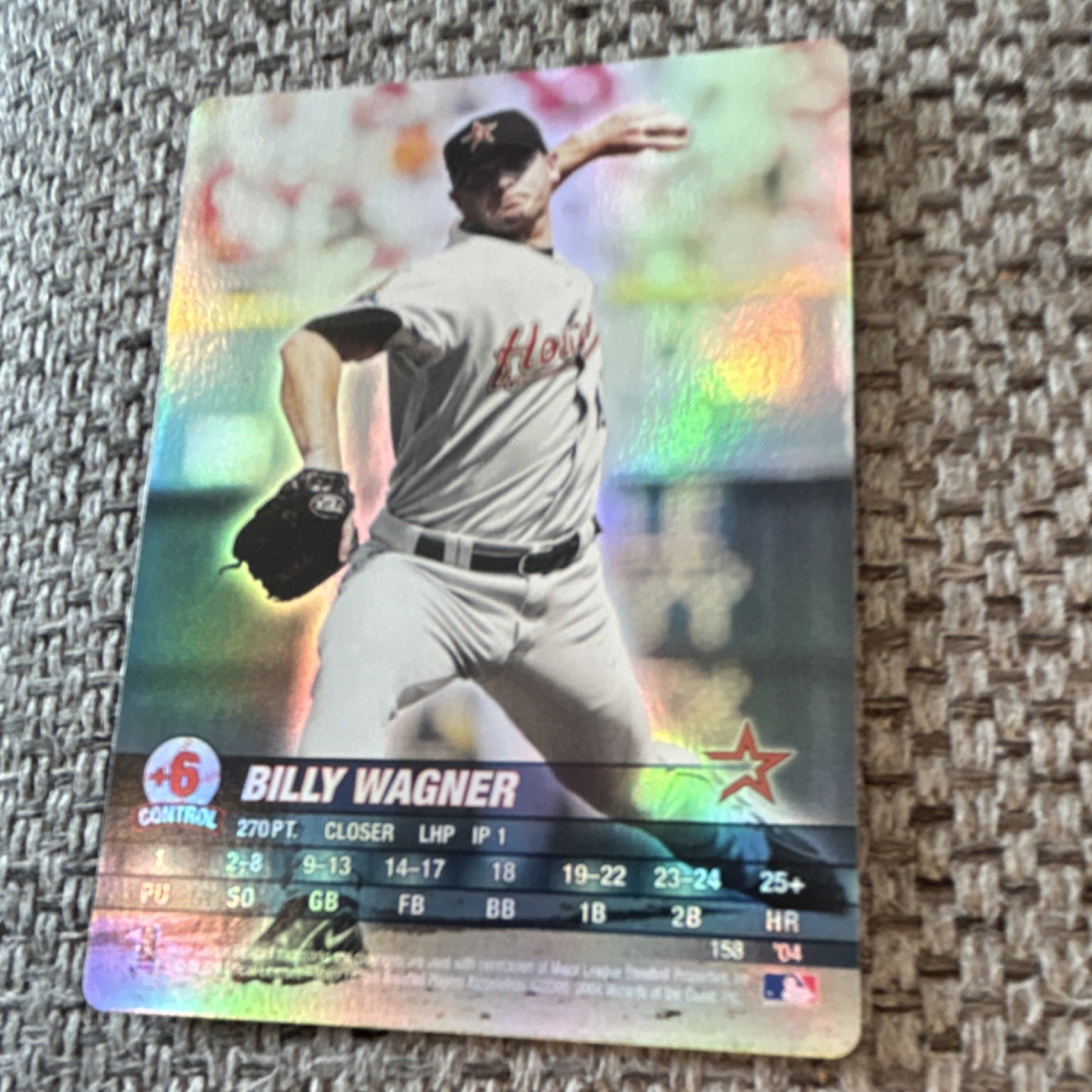 Wizards of the Coast 2004 MLB Showdown Billy Wagner #158 Hologram Astros