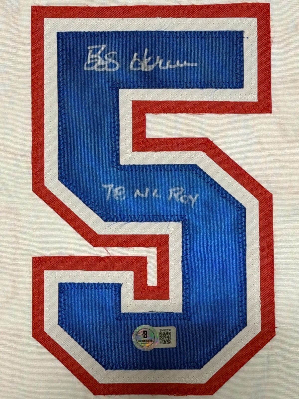 Bob Horner Signed Braves Custom Jersey w/ 78 NL ROY Beckett Witness BAS COA