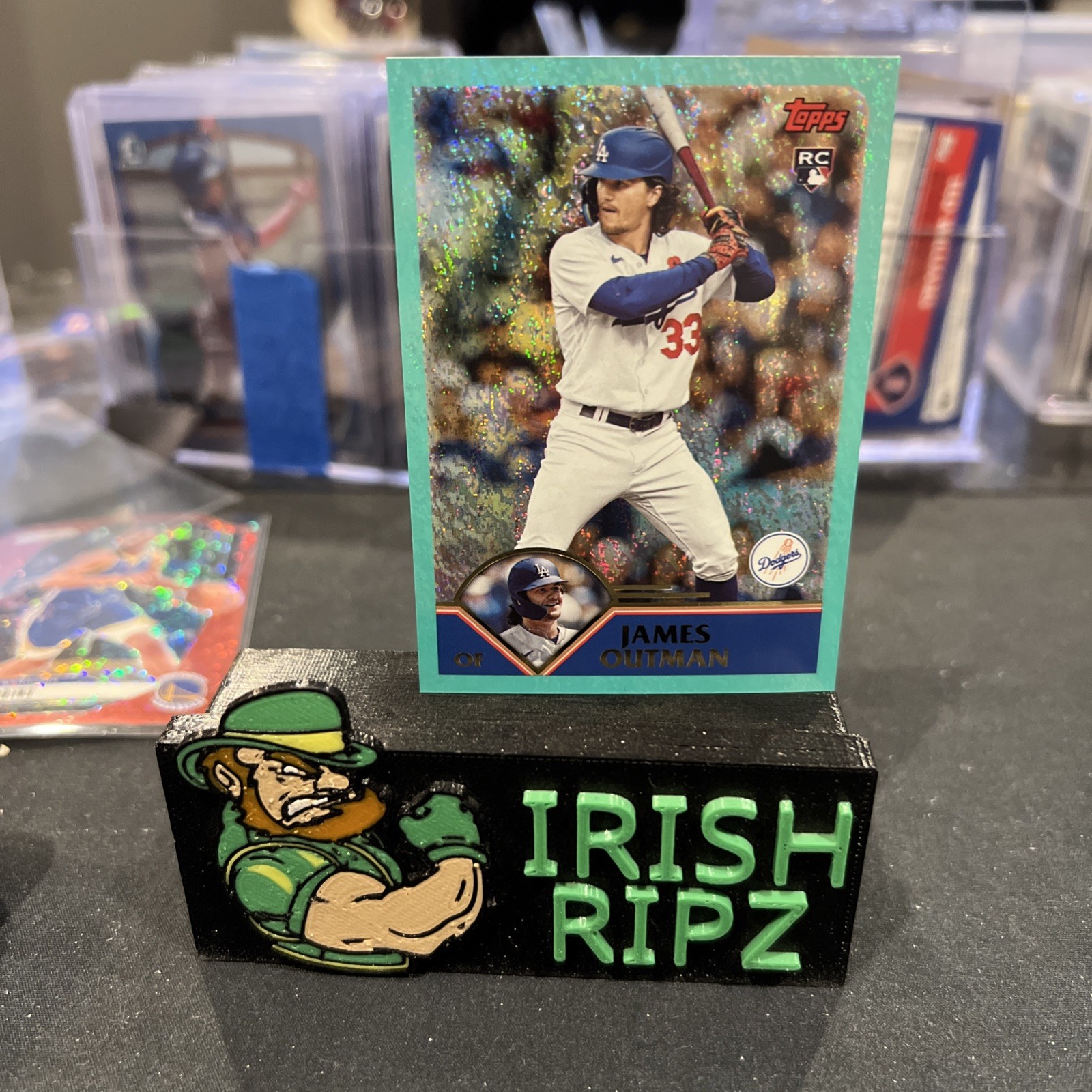 2023 Topps Archives – 2003 Topps James Outman #226 Aqua Sparkle Foil /75 (RC)