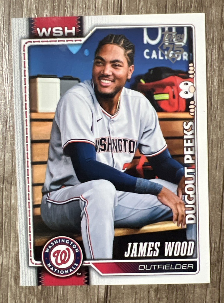 2026 Topps Series 1 James Wood Dugout Peeks SSP Washington Nationals
