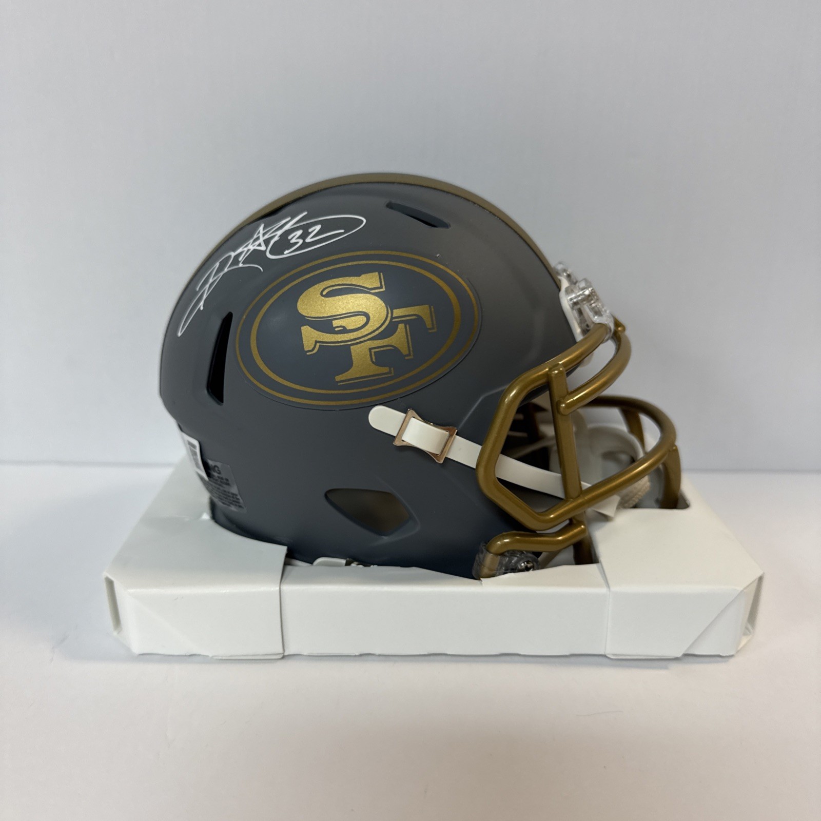 Ricky Watters #32 Signed San Francisco 49ers Slate Mini Helmet & Beckett Witness