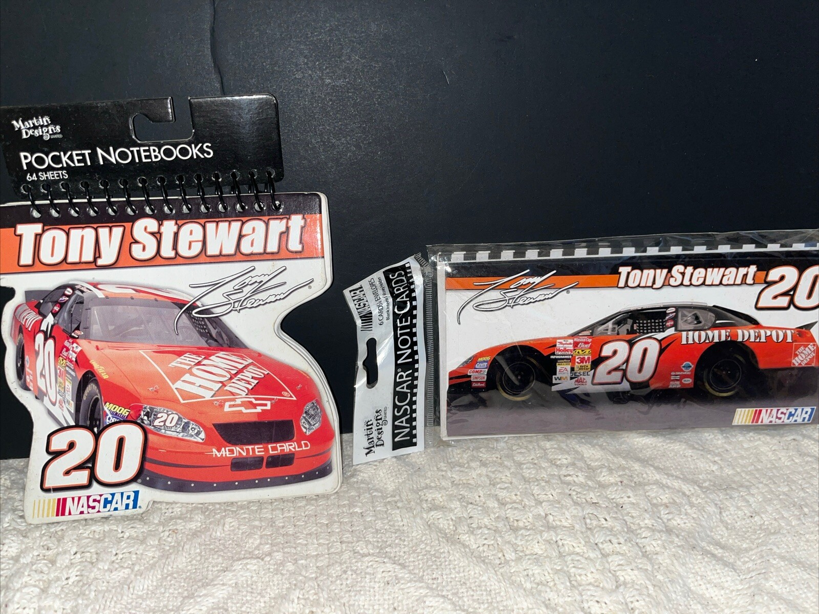 Tony Stewart Spiral Notebook & Note Card Set #20 NASCAR Home Depot