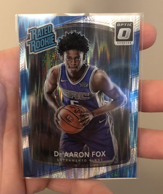 DE’AARON FOX 2017-18 DONRUSS OPTIC RATED ROOKIE SHOCK PRIZM RC