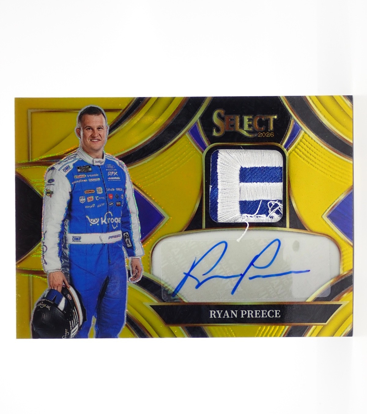 2026 Panini Select Racing Ryan Preece Autograph Memorabilia Gold 01/10 Race Worn