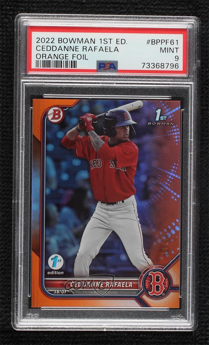 2022 Bowman 1st Edition Orange Foil 20/25 Ceddanne Rafaela #BPPF-61 w5p