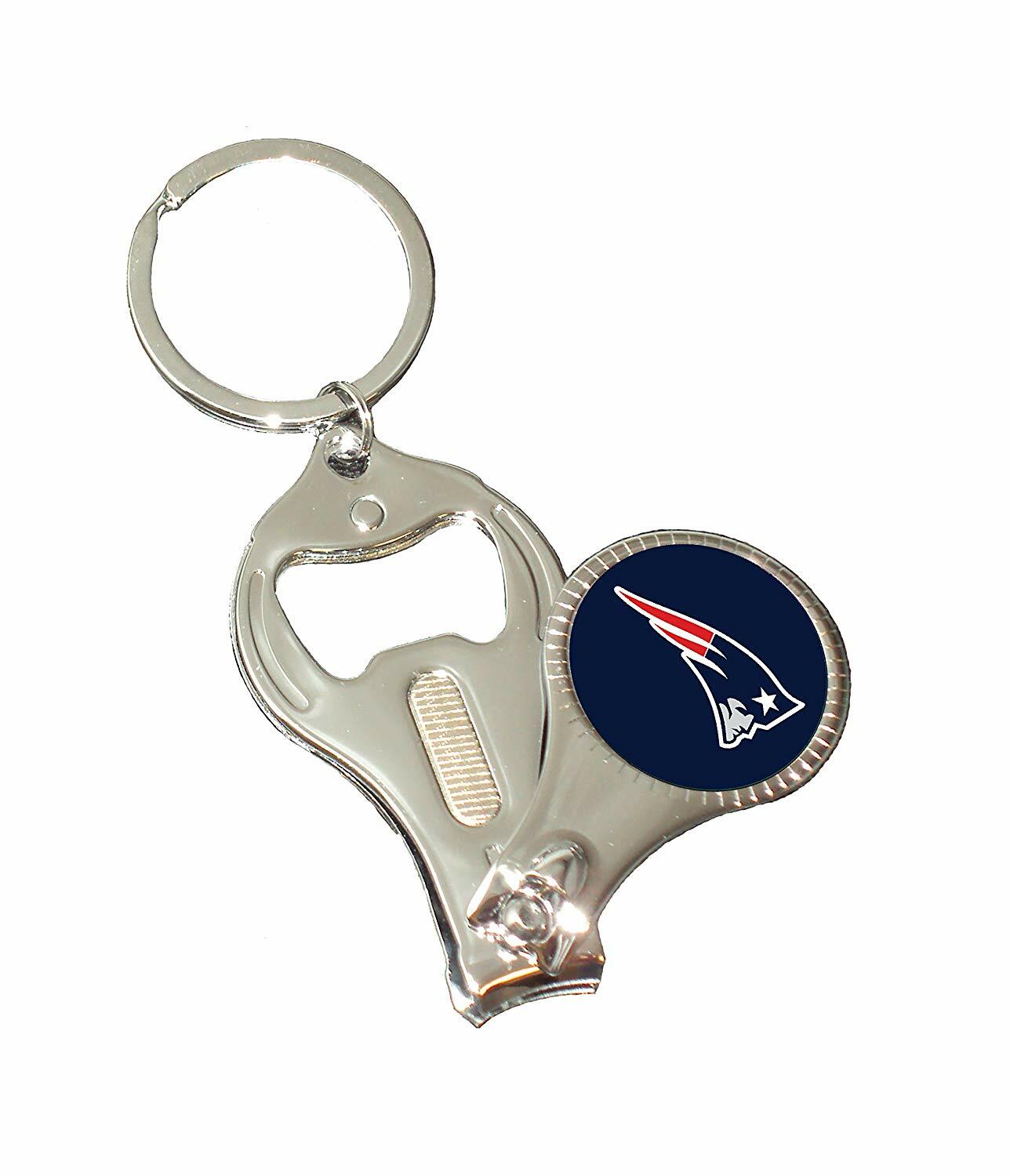 NEW ENGLAND PATRIOTS 3 in 1 Keychain Opener & Clipper FREE U.S. FC Ship!!