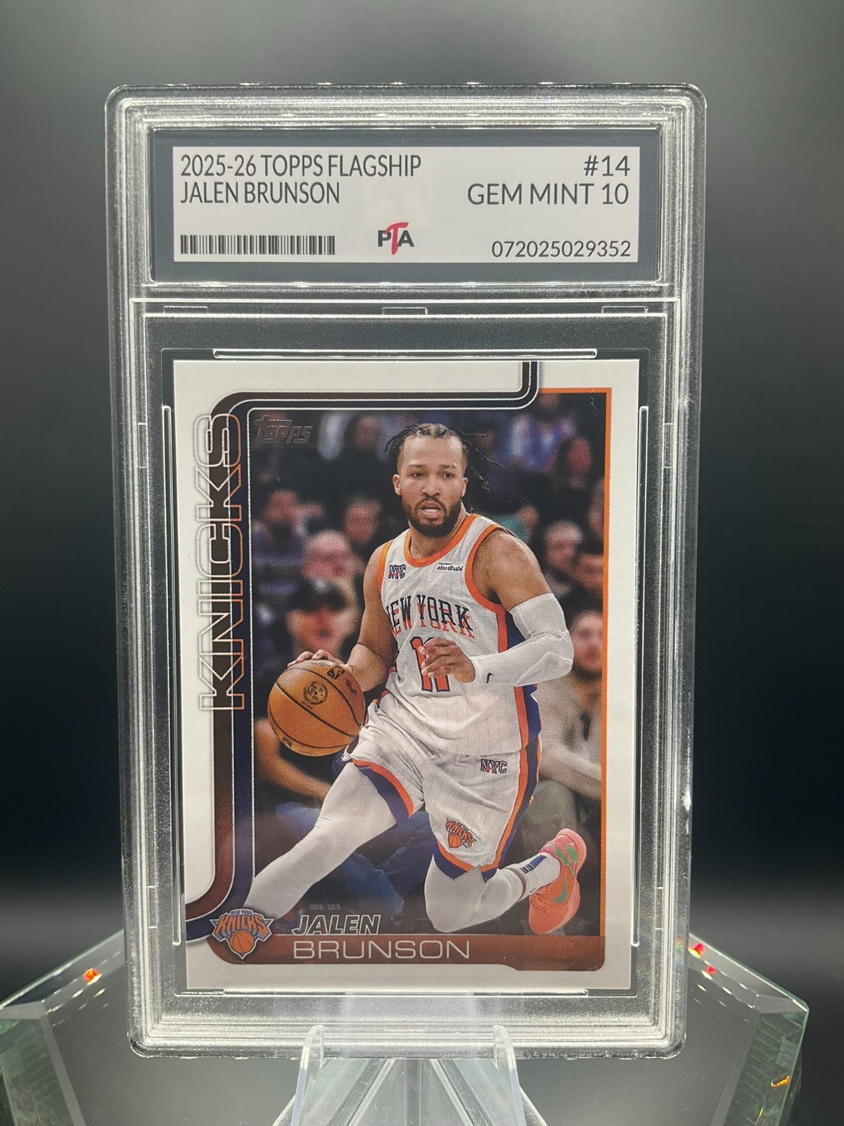 2025-26 Topps Flagship Jalen Brunson New York Knicks ~ GRADED GEM MINT PTA 10🔥