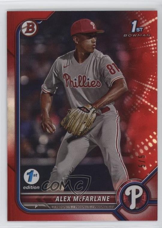 2022 Bowman Draft 1st Edition Red Foil 5/5 Alex McFarlane #BD-117 10yf