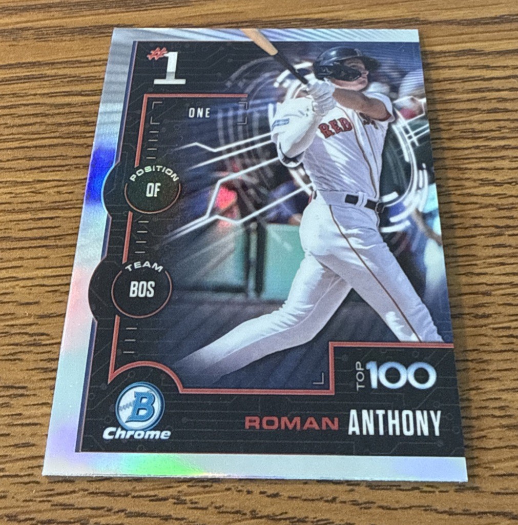 Bowman 2025 Scouts Top 100 Chrome Roman Anthony #BTP-1 Boston Red Sox RC MLB